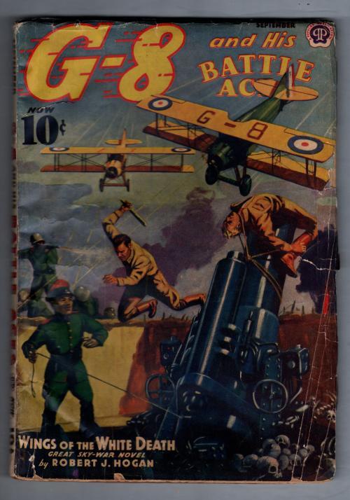 G-8 Battle Aces Sep 1939 Male bondage/Oriental menace cover