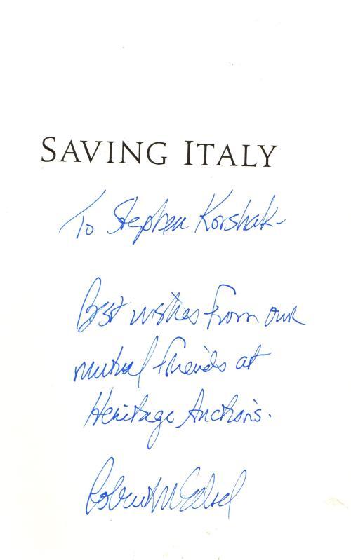 Saving Italy by Robert M. Edsel (First Edition) Signed