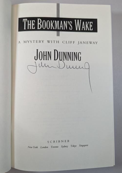 The Bookman's Wake by John Dunning (First Edition) Signed