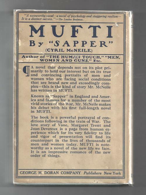 Mufti by H C McNeile; (First Edition)