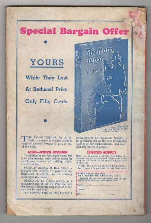 Weird Tales May 1938 M. Brundage bondage GGA Cvr; Robert E. Howard; Williamson