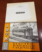 7 Vintage Electric Railroad Calendars, Golden West Books 1971, 1972, 1977, 1978