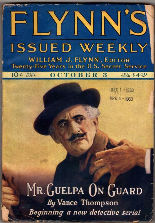 Flynn's Oct 3 1925 "Mr. Guelpa on Guard" Pulp