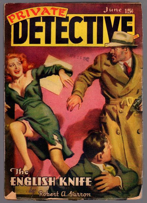 Private Detective" June Ward GGA Cover Art 1942 E. Hoffman Price - Pulp