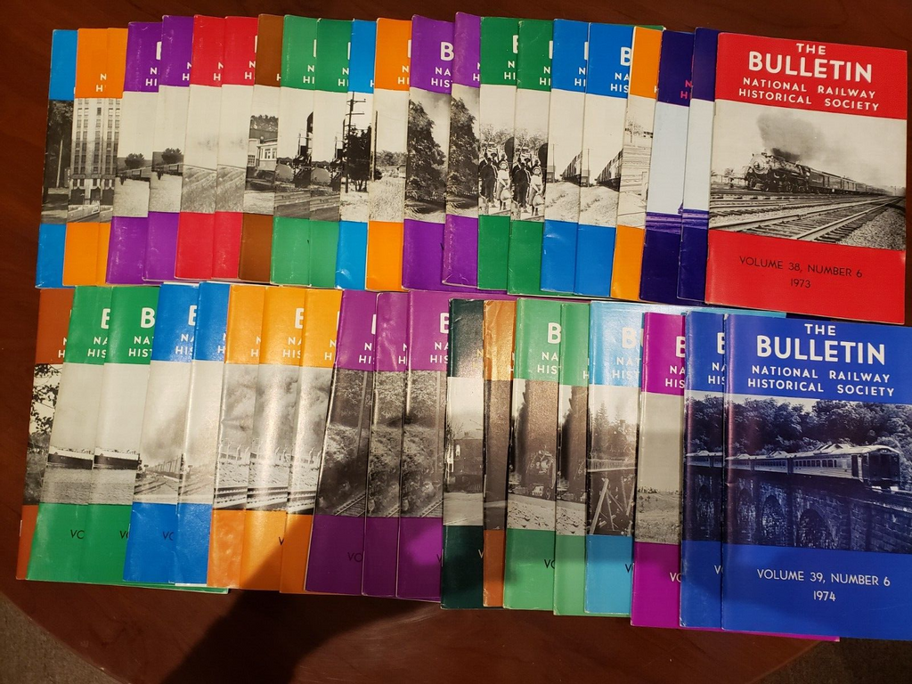 Lot of Bulletin National Railway Historical Society - 164 Issues 1960's-80's