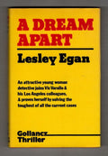 A Dream Apart by Lesley Egan (First UK Edition) Gollancz Thriller