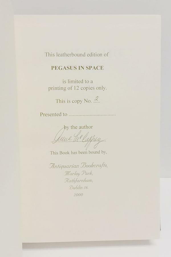 Pegasus in Space by Anne McCaffrey 1st Edition One of 12 Signed AUTHOR'S COPY