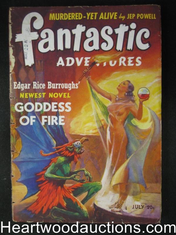 Fantastic Adventures Jul 1941 Edgar Rice Burroughs Goddess of Fire