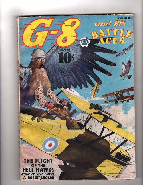 G-8 Battle Aces Nov 1937 Pulp "The Flight of the Hell Hawks"