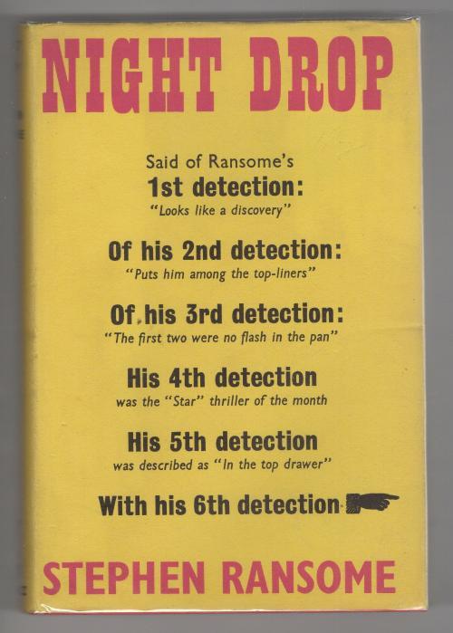Night Drop by Stephen Ransome (First UK Edition) Gollancz File Copy