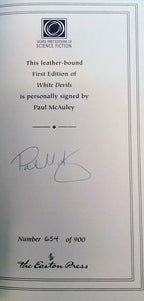 White Devils by Paul McAuley (Easton Press) First Edition Signed