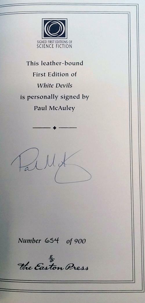 White Devils by Paul McAuley (Easton Press) First Edition Signed