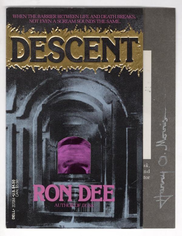 Descent by Ron Dee (First printing) No Book, COVER PROOF Signed by Harry O. M...