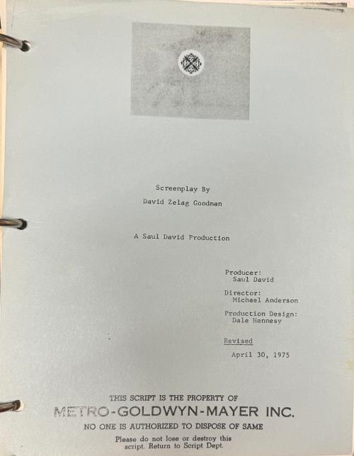 Logan's Run (1975) Authenticated Film Shooting Script