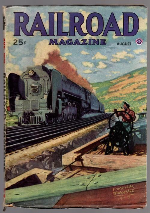 Railroad Magazine Aug 1945 Frederick Blakeslee Cover