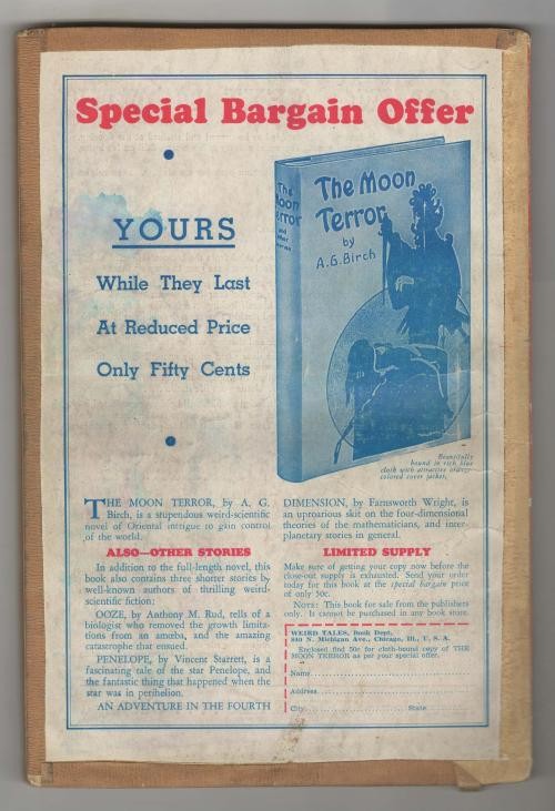 Weird Tales July 1937 Finlay Cvr; Lovecraft on Finlay Art; Bloch - Pulp