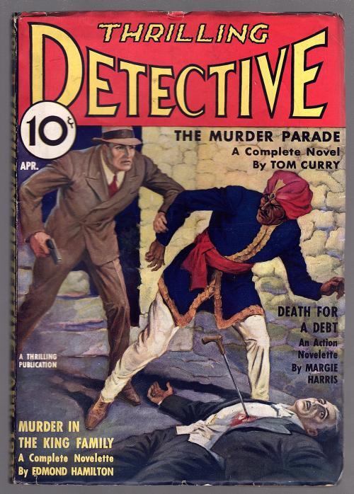 Thrilling Detective Apr 1936 Edmond Hamilton, Tom Curry - Pulp