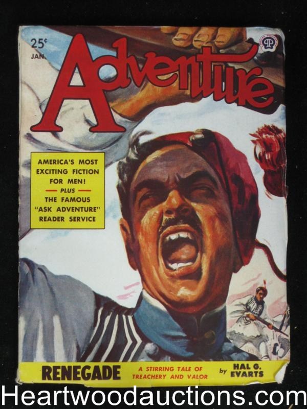 "Adventure" January 1949 Malvin Singer  Cvr - High Grade