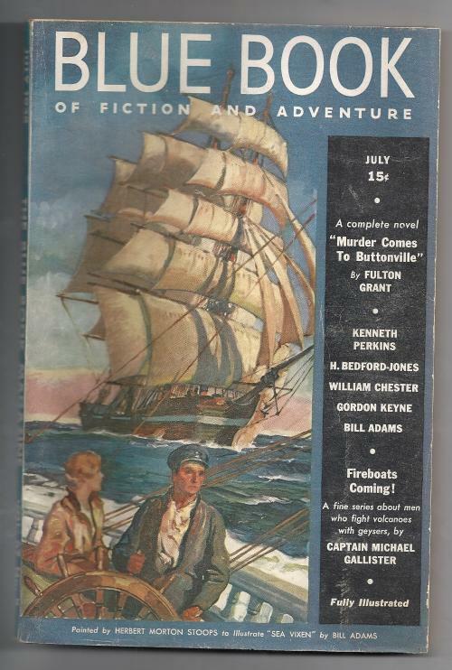 Blue Book Jul 1938 - Kioga of the Unknown Land, William Chester; H. B. Jones