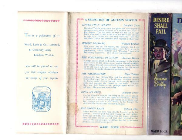 Desire Shall Fail by Diana Riley (First Edition) Ward Lock File Copy