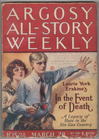 Argosy Mar 28 1925 Paul Stahr Cvr; Ralph Milne Farley; Max Brand; L. Y. Erksine
