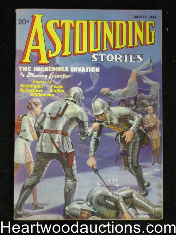Astounding Aug 1936 Jack Williamson, John W. Campbell Jr., Murray Leinster