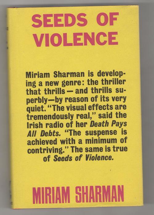 Seeds of Violence by Miriam Sharman (First Edition)