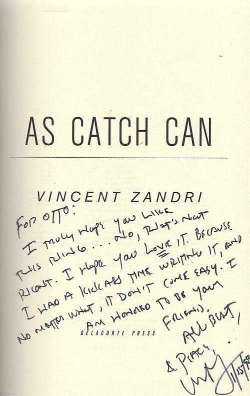 As Catch Can by Vincent Zandri (First Edition) Signed