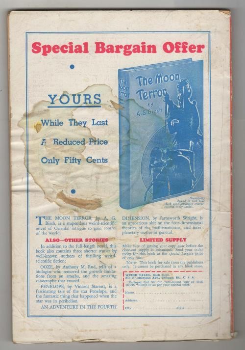 Weird Tales Apr 1938 Virgil Finlay Cvr; H.P. Lovecraft; Quinn; RE Howard; Bloch