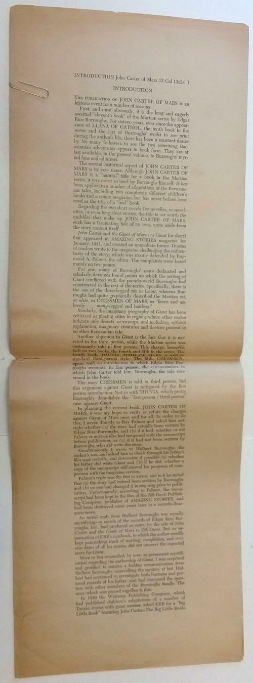 John Carter of Mars and The Giant of Mars (Unbound Galley) by Edgar Rice Burr...