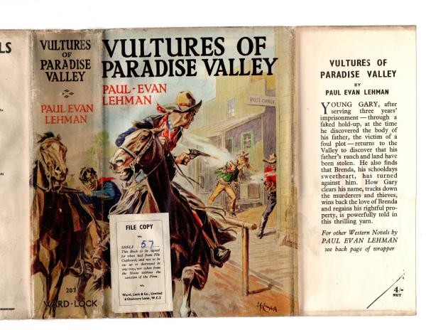 Vultures of Paradise Valley by Paul Evan Lehman (First Published) File Copy
