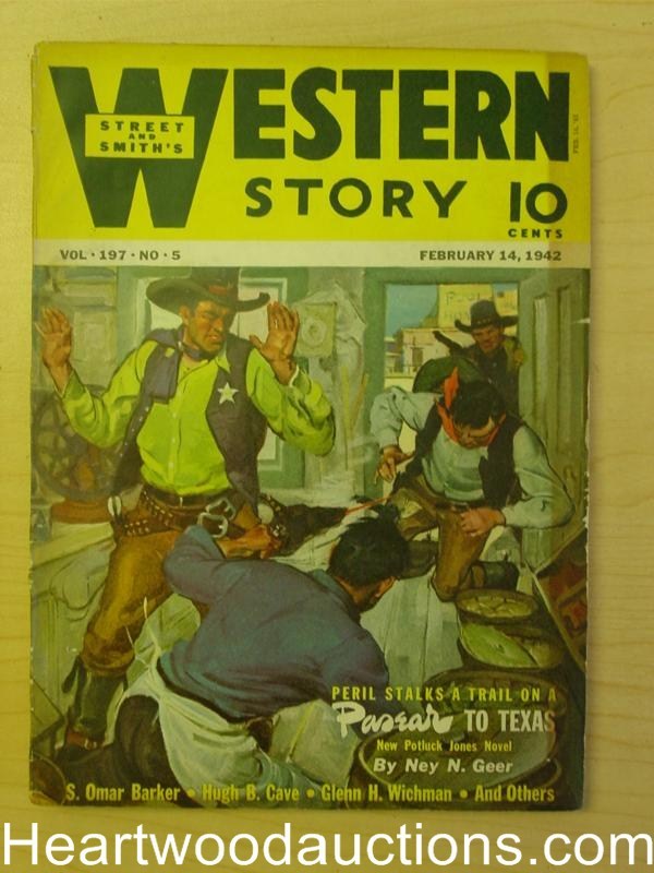 Western Story Feb 14 1942  Hugh Cave - High Grade