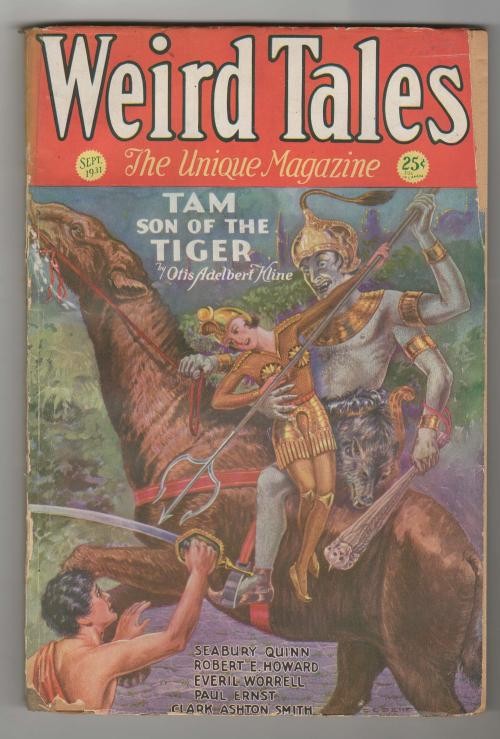 Weird Tales Sep 1931 C. C. Senf Cvr; R. E. Howard, O. A. Kline; Derleth; Quinn