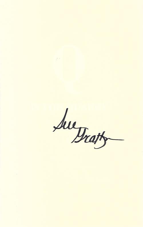 Q is for Quarry by Sue Grafton (First Edition) Signed