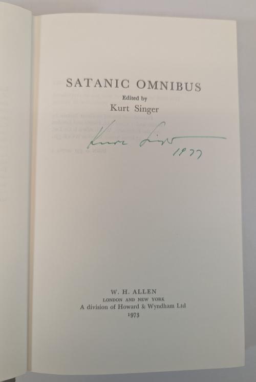 Satanic Omnibus by Kurt Singer (First Edition) Signed