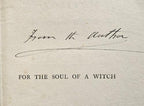 For the Soul of a Witch by J.W. Brodie Innes (First Edition) Signed