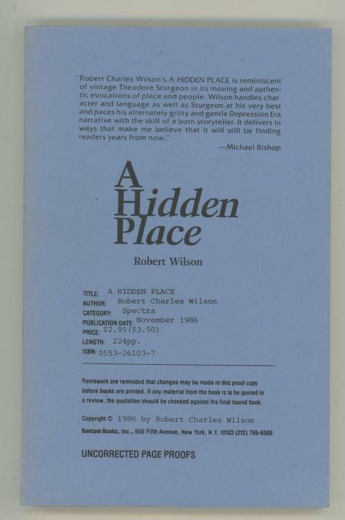A Hidden Place by Robert Charles Wilson