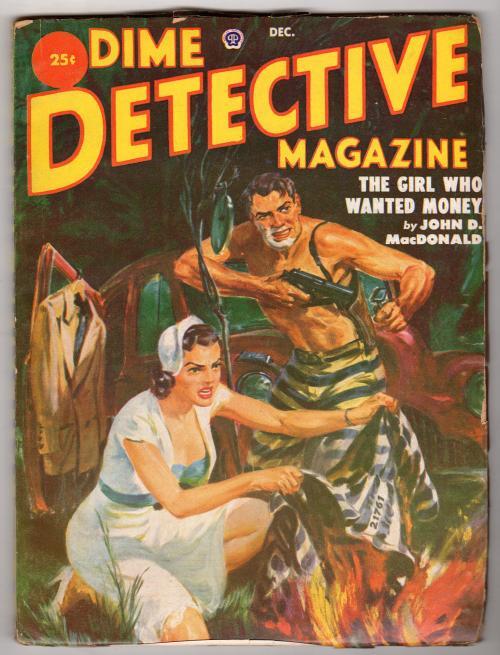 Dime Detective Dec 1951 Saunders GGA, John D. MacDonald - Pulp
