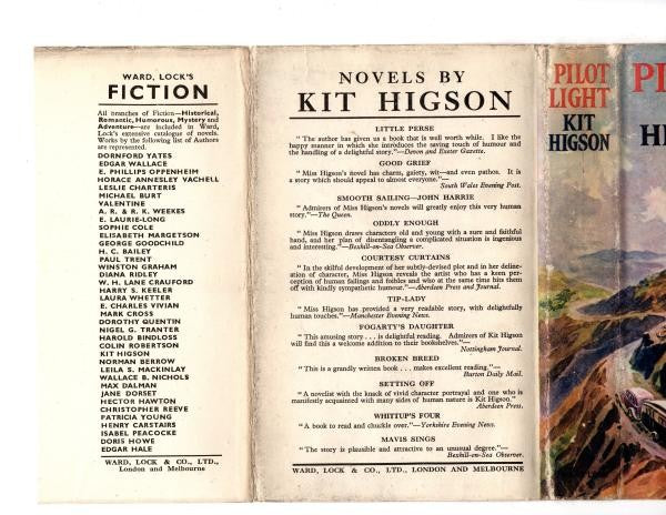 Pilot Light by Kit Higson (First Edition) Ward File Copy