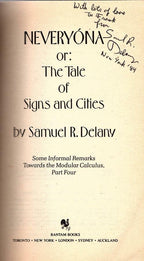 Neveryona by Samuel R. Delany (First Printing) Signed