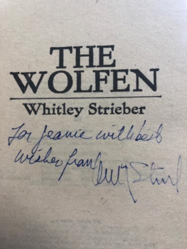 The Wolfen by Whitley Strieber (Movie tie-in, 1981) Signed
