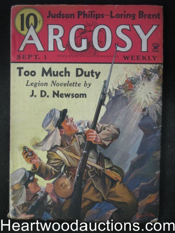 "Argosy" September 1 1934 Foreign Legion Cover - High Grade