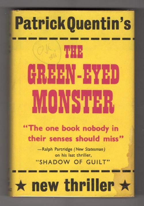 The Green-Eyed Monster by Patrick Quentin (First Edition) Gollancz File Copy