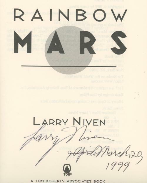 Rainbow Mars by Larry Niven Signed