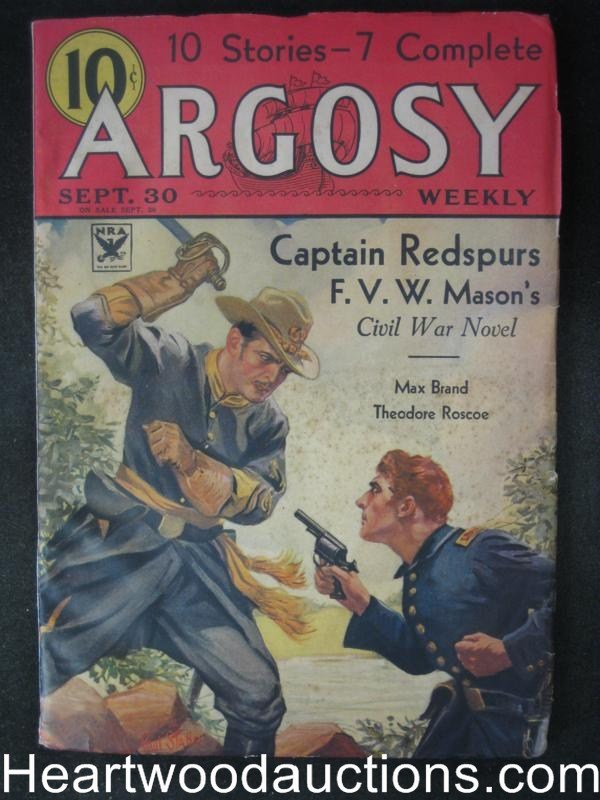 Argosy Sep 30, 1933 Ray Cummings  Sci-Fi , Max Brand