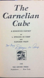 The Carnelian Cube by L. Sprague de Camp (First Edition) Signed