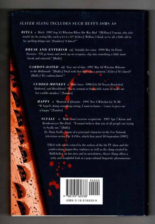 Slayer Slang A Buffy the Vampire Slayer Lexicon by Michael Adams (First)