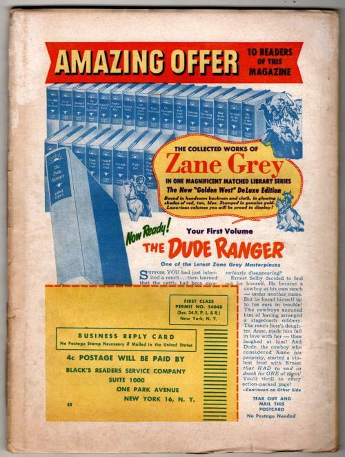 Masked Rider Western Fall 1952 Pulp Gunman Cvr; Dean Owen