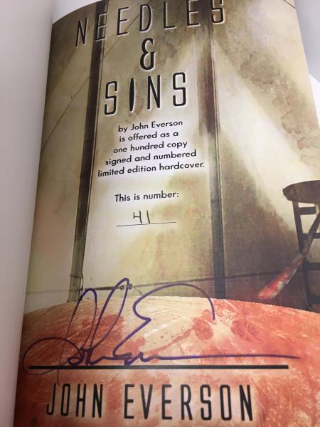 Needles & Sins by John Everson (First Edition) LTD Signed