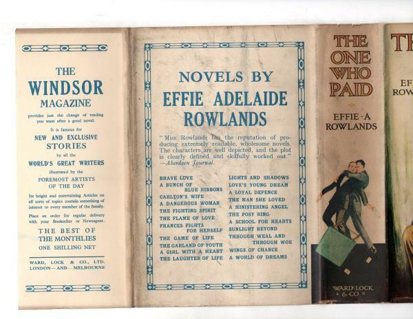 The One Who Paid by Effie Adelaide Rowlands (First Edition) Ward File Copy